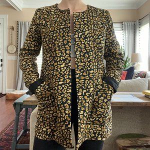 Who What Wear Cheetah Long Blazer